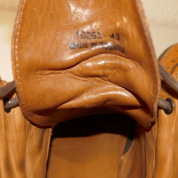 Mr. B's Gentlemen's Boutique for Aldo Men's EU 43 US 10 Tan Wingtip Ankle Boots - Picture 11 of 16